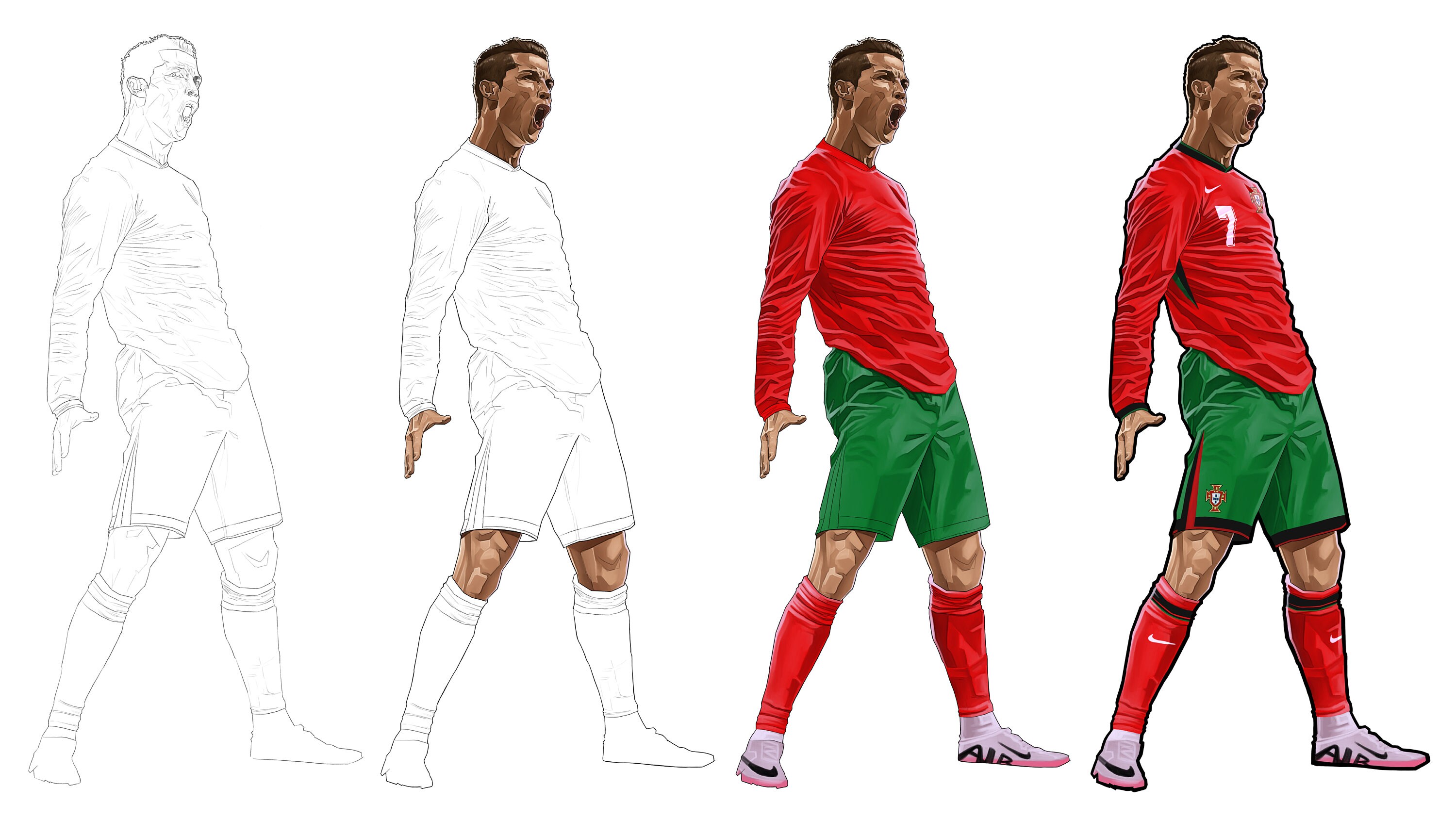 CRISTIANO RONALDO - White Color Blast - Original Artwork Sports Card - Etsy