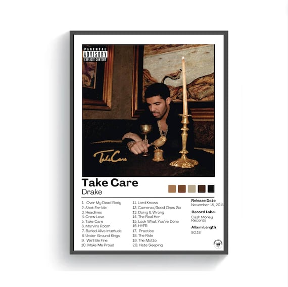 Drake Take Care Album Cover Poster, Wall Art, Printable, Digital