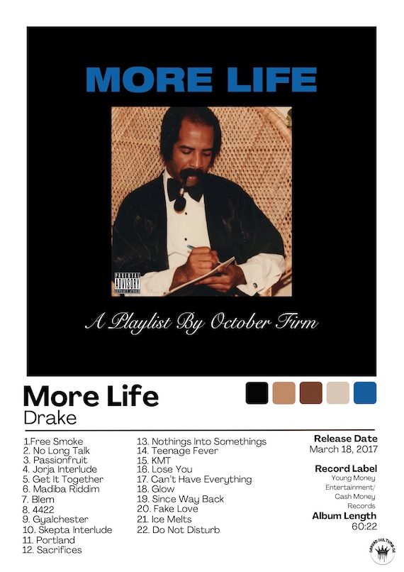 Drake More Life アルバム カバー ポスター、ウォール アート、印刷