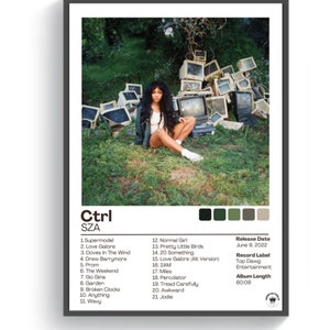 Strg SZA Album Cover Poster, Musik Poster, SZA, Wall Art, Poster