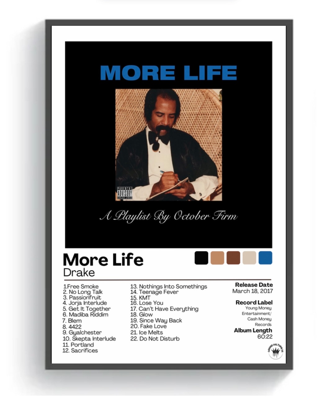入園入学祝い Drake Printable Art, Wall Poster, Cover Album Life More ミュージシャン