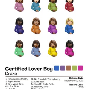 Drake Certified Lover Boy Album Cover Poster, Wall Art, Printable