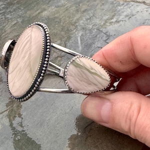 Willow creek jasper and sterling silver cuff bracelet