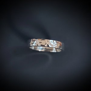 Sterling silver hammered ring – *Hallmarked*