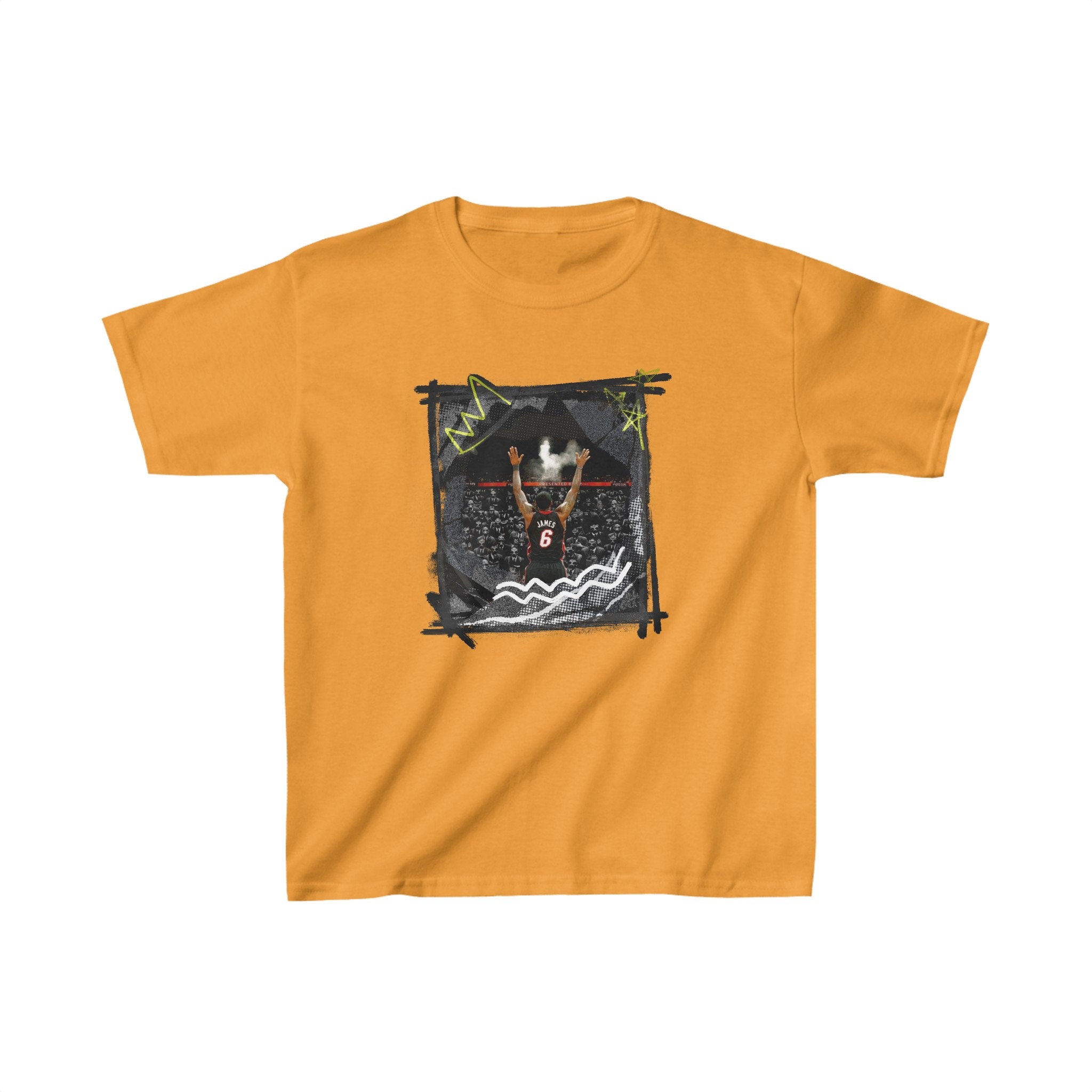 Kids LeBron James Black Edition T-shirt Basketball Player Merchandise Vintage Classic Graphic Tee Unisex Gift NBA Apparel