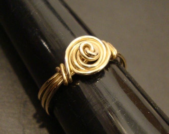 Spiral Infinity Knot 14k Gold filled Ring