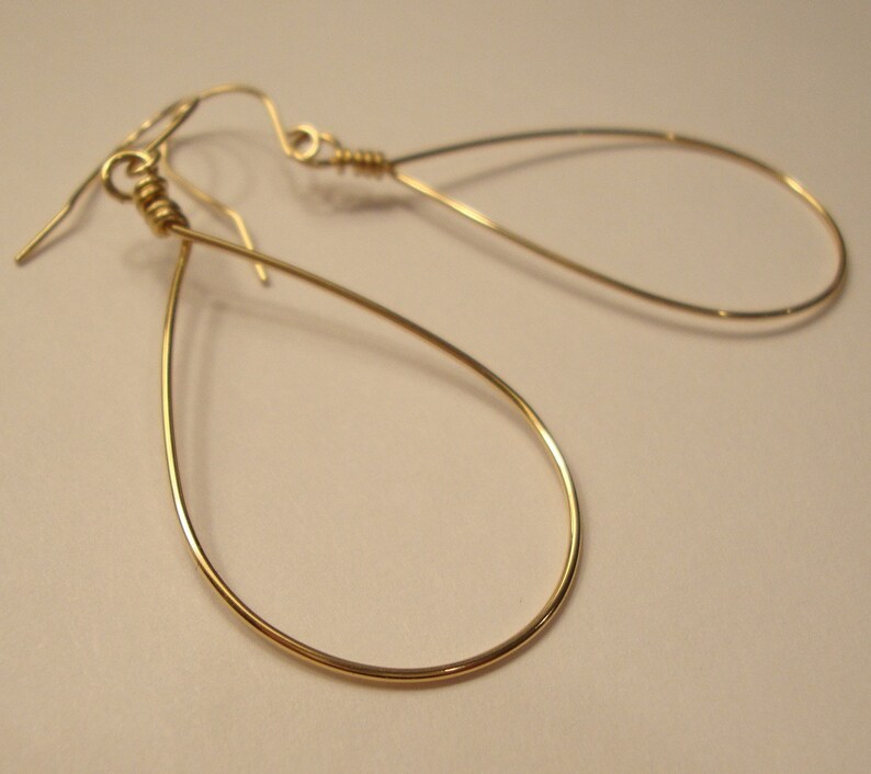 Plain Jane gold hoop earrings image 3