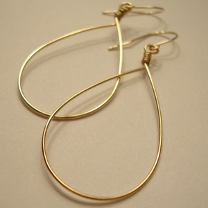 Plain Jane gold hoop earrings image 2