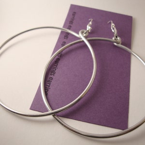 Plain Jane Big Hoop Silver Earrings image 3