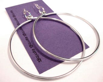 Plain Jane Big Hoop Silver Earrings