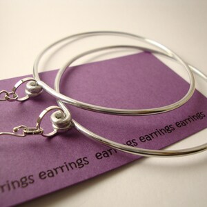 Plain Jane Big Hoop Silver Earrings image 4