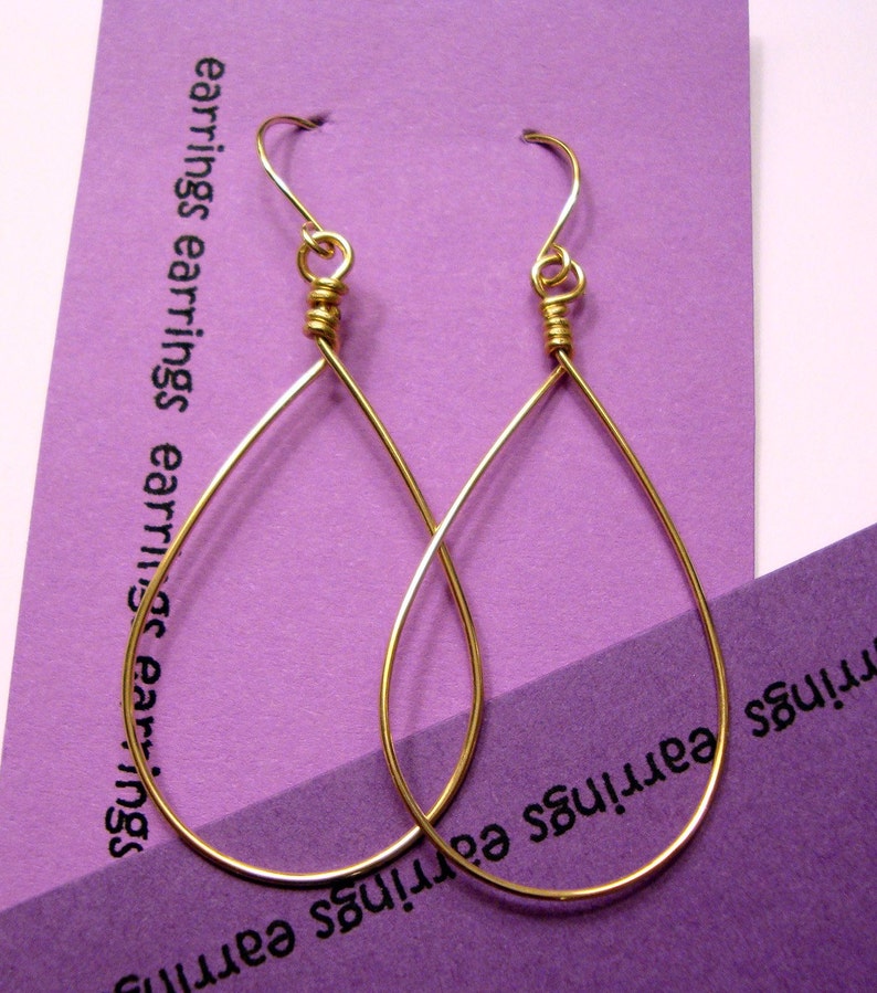 Plain Jane gold hoop earrings image 1