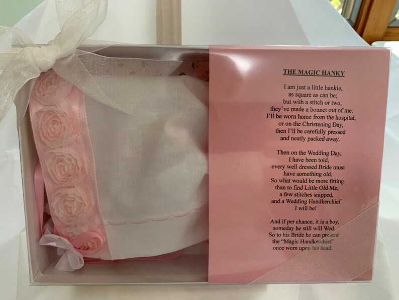 Hankerchief Handkerchief rosebud Magic Hankie Baptism Etsy