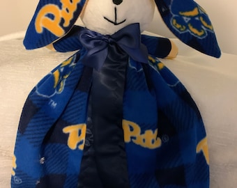 Pitt Panthers Baby Bunny Lovey Blanket e melhor amigo para sempre!
