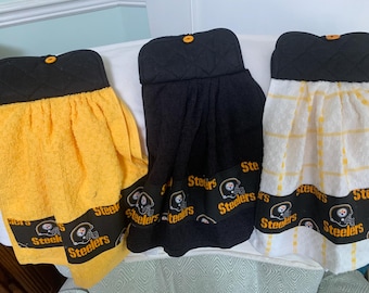 Steelers kitchen hanging towel