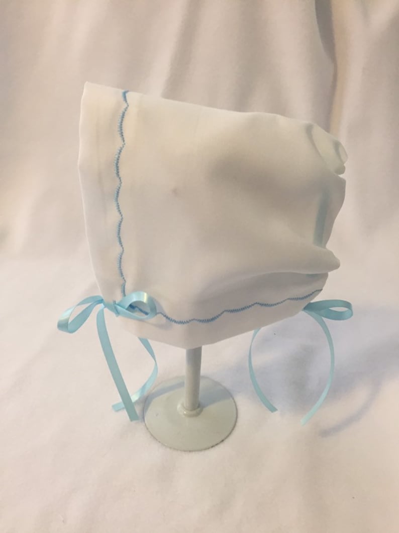 Baby Handkerchief blue Scallopedmagic Hanky Baptism Etsy