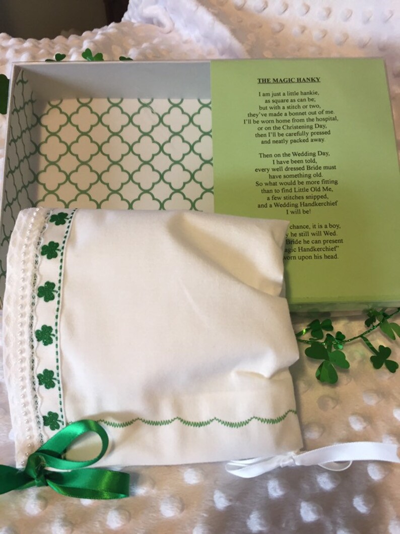 Irish Baby handkerchief Magic Hanky baptism Etsy