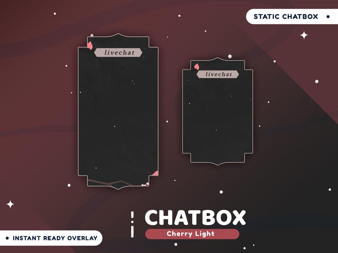 Left Overlay Cherry Light Animated Stream Overlay Package Twitch Bundle, Cherry ...