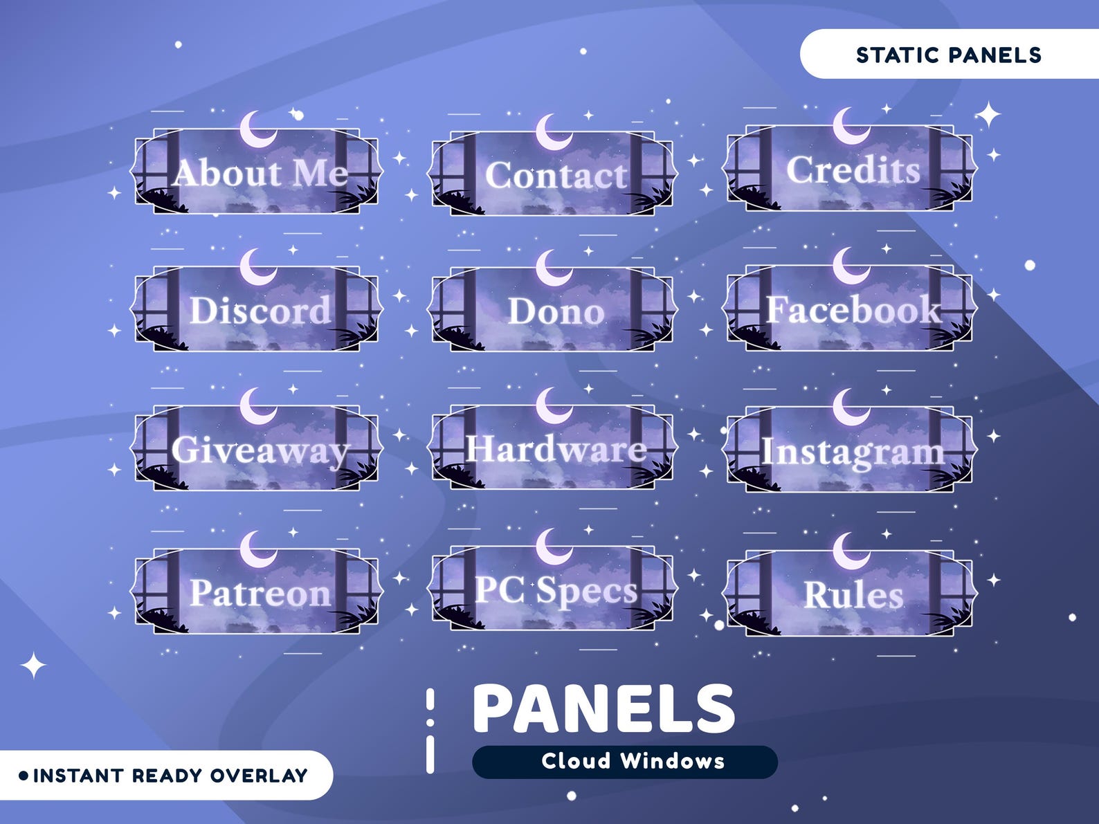 Window Policy Window Streams Cloud Window Static Stream Panel Package for Twitch, Twitch Panels ...