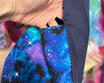 Tie-On Pocket 100% Cotton with Celestial Galaxy print