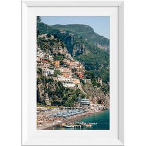 Amalfi Coast Beach Photo Print, Positano Beach Wall Art Print,  Italy Beach Print, Positano Scenic View Wall Art, Europe Beach Print
