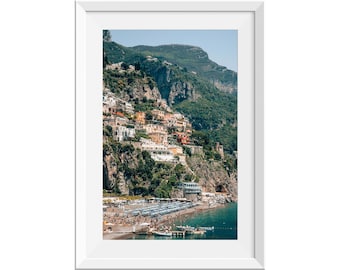 Amalfi Coast Beach Photo Print, Positano Beach Wall Art Print,  Italy Beach Print, Positano Scenic View Wall Art, Europe Beach Print