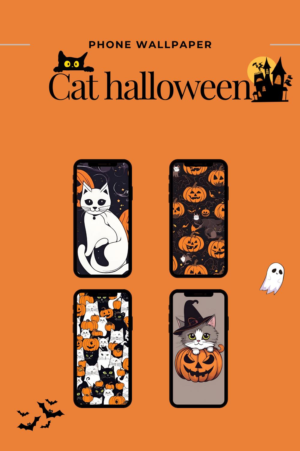 Cat Halloween Phone Wallpapers,iphone Wallpaper , Halloween Wallpaper -  Etsy New Zealand, image size:1000x1500