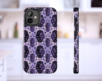 Paarse kist telefoonhoesje voor iPhone 11 12 13 14 15 Pro Max schattig telefoonhoesje Samsung Galaxy Android-telefoon cadeau voor haar cadeau voor vriend