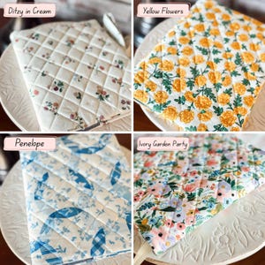 E-Reader, Tablet oder Computer Tasche mit Reißverschlusstasche aus wattiertem Baumwollstoff Bild 7