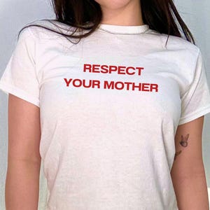 Respect Your Mother Baby Tee Y2K Crop Top,Harry Inspired Concert Outfit Top,Harry Styles Funny Attitude Quote Crop Tops,Harrie House Rules