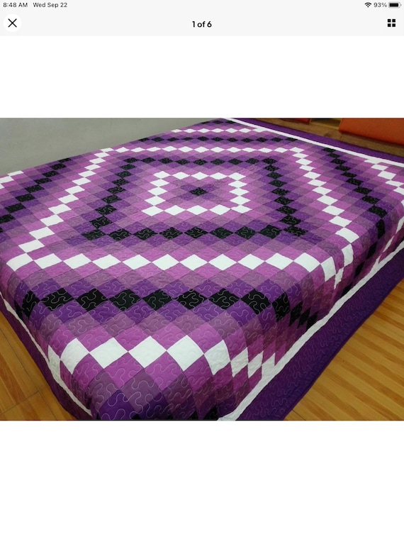 Purple Queen Quilt Etsy