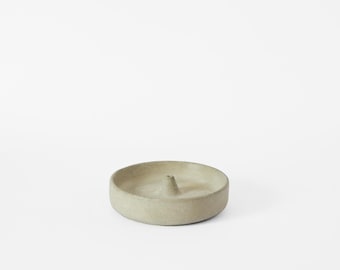 Handmade Concrete Incense Holder, Minimalist Dish, Grey Boho Home Decor