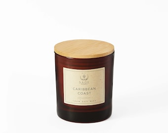 Caribbean Coast, Amber Soy Wax Candle