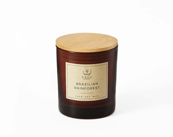 Brazilian Rainforest, Amber Soy Wax Candle