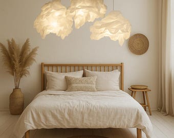 Cloud Pendant Light, Unique Minimalist Paper Lamp, Handmade Art Lamp, Modern Hanging Light, Living RoomHanging Light, Unique Home Gift