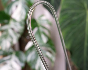 Clear Acrylic U-Shaped Plant Trellis - Modern Climbing Plant Support - Set of 3