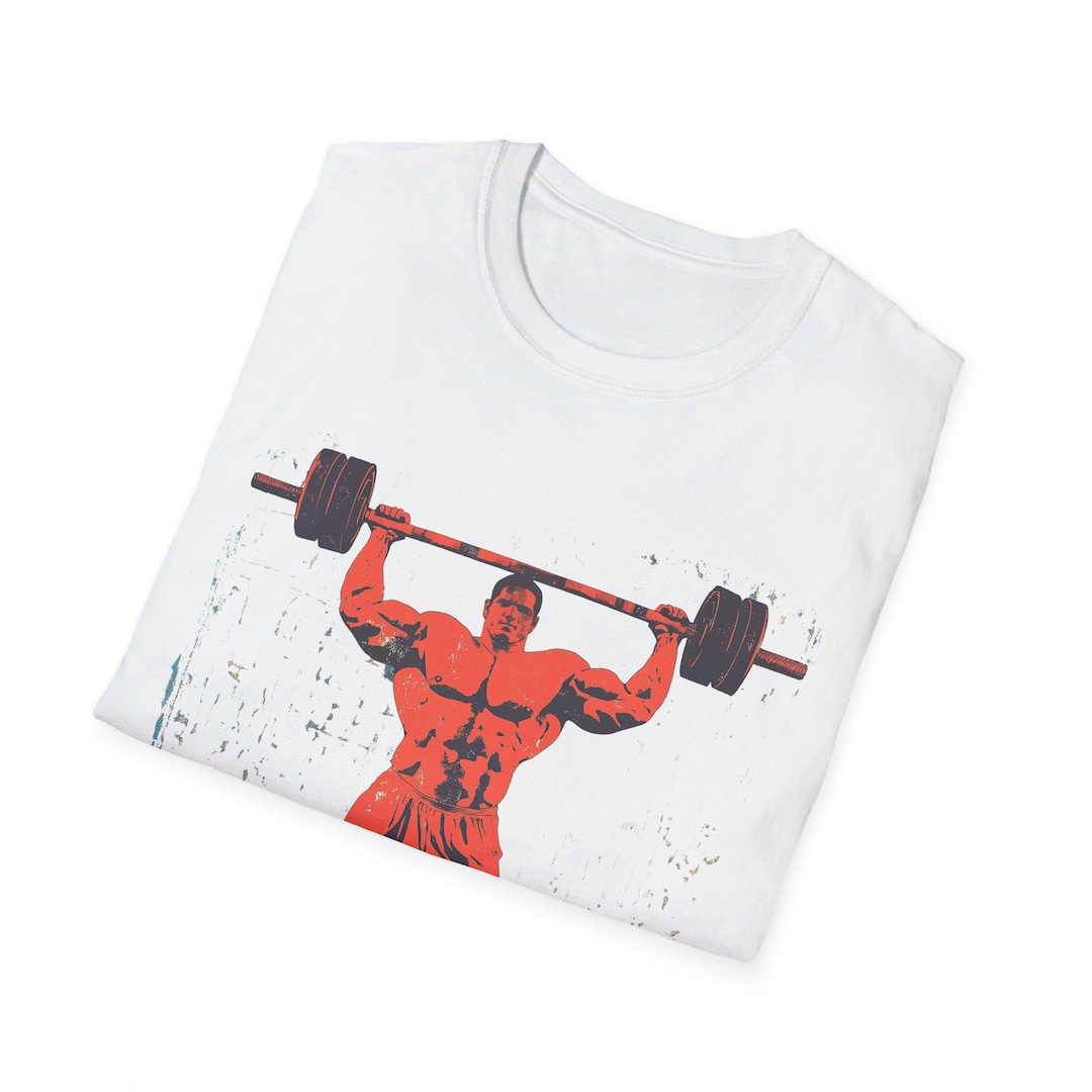 JACKED & FAT WEIGHTLIFTING T-shirt Funny Powerlifter Gym Dad Bod Ripped ...