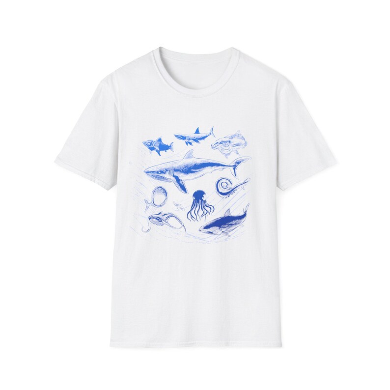OCEAN CREATURES TSHIRT Fish Shark Octopus Fishing Fisherman Gift for