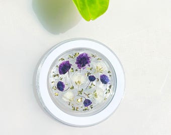 Real Strawberry Fruit Handmade Phone Grip, Magnetic Hydrangea Pressed Leaf Phone Grip, Dried Flower Baby&#39;s Breath Folding Grip For Kindle