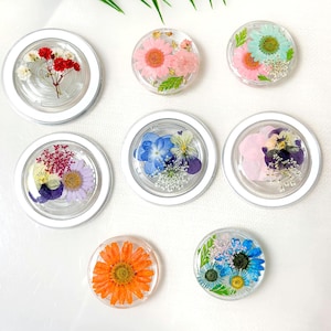 Echte viooltje madeliefje bloem handgemaakte telefoongreep, magnetische vierbladige geperste blad telefoongreep, vergeet me niet baby's adem opvouwbare handgreep voor Kindle