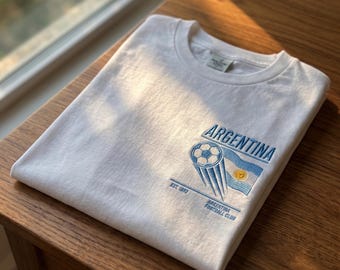 Embroidered Argentina World Cup 2026 Sweatshirt, Soccer Fan Hoodie, Retro Argentina Football Tee, WC2026 Soccer Shirt, Gift for ARG Lover