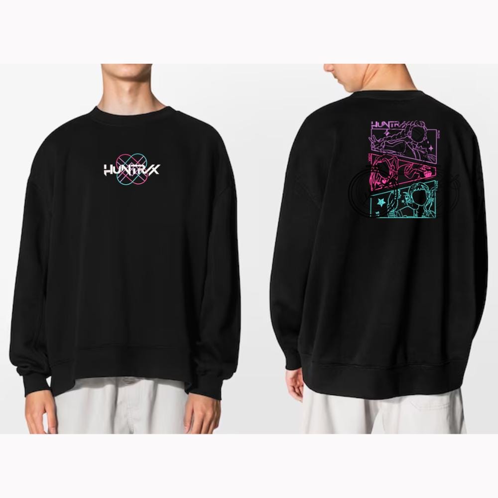 Sweatshirt Unisexe Demon Hunters / K-pop - Tissu Doux, Coupe Ample - Style Streetwear Harajuku - Fille, Garçon - 2