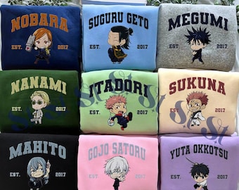 Moletom bordado de anime: Batalha de Feitiçaria - Moletom com Capuz da Técnica da Maldição, Presentes para fãs de JJK