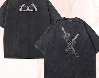 Camisa de anime bordada: diseño de Tenyo Jubaku, algodón orgánico