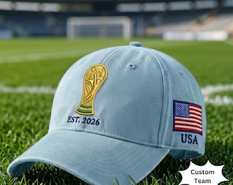 Embroidered World Cup 2026 Hat Custom Flag, Soccer Fan Cap, Country Pride Hat, Football Gift, Stadium Style, Game Day Cap