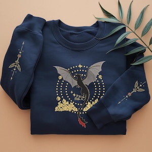 Embroidered Dragon Cartoon Sweatshirt: Night Fury Hoodie