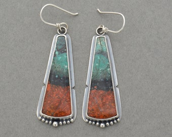 Sonoran Sunrise Earrings. Classic Sonoran Sunset Dangle Earrings. Southwest Style Artisan Jewelry.