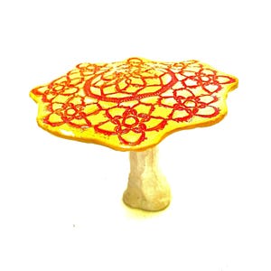 hand made ceramic mushroom garden Sculpture