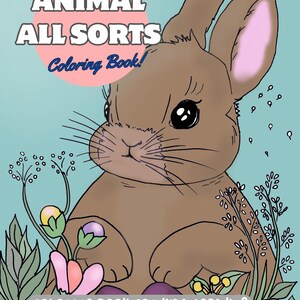 Printable Animal Coloring Book for Kids | Cute Hand-drawn Animals | Coloring Pages for Ages 4-8 | Instant Download PDF