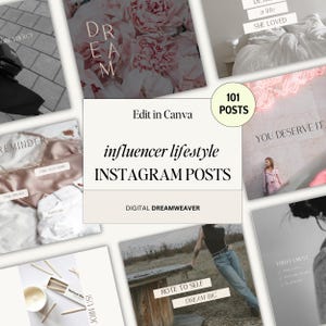 101 Influencer Lifestyle Posts, Aesthetic Instagram IG posts | For Social Media Managers, Instagram Influencers, Bloggers
